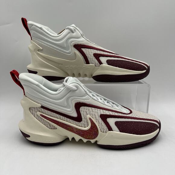 Mens Size 11 Nike Cosmic Unity 2 Coconut Milk Red Basketball Shoes DH1537 102 - Picture 1 of 5